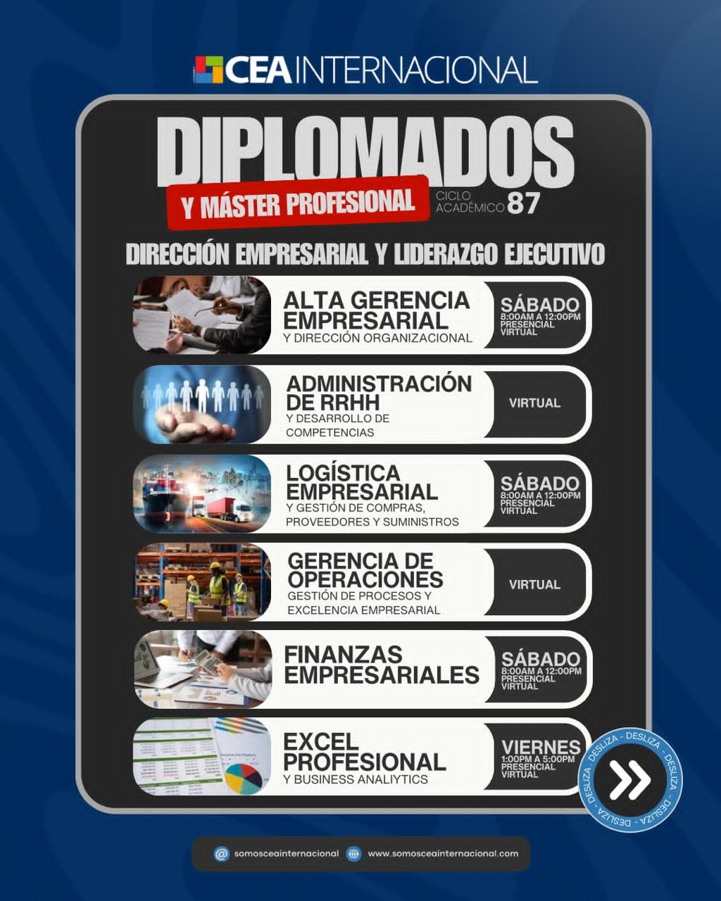 Diplomados Presenciales/Virtuales Ciclo 87