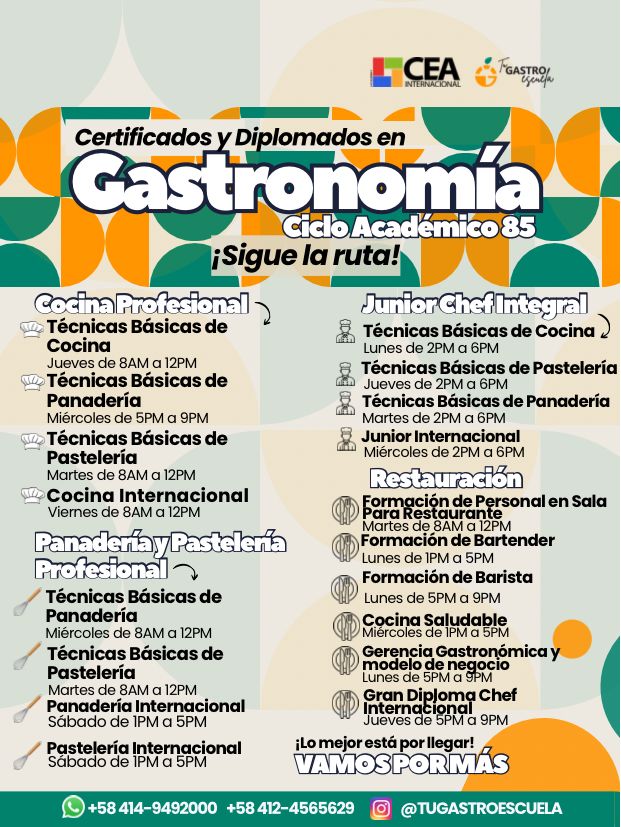 Diplomados Gastronomía Ciclo 85