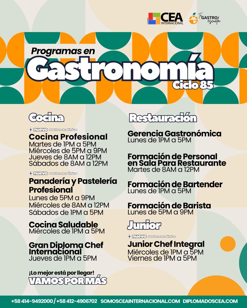 Diplomados Gastronomía Ciclo 85